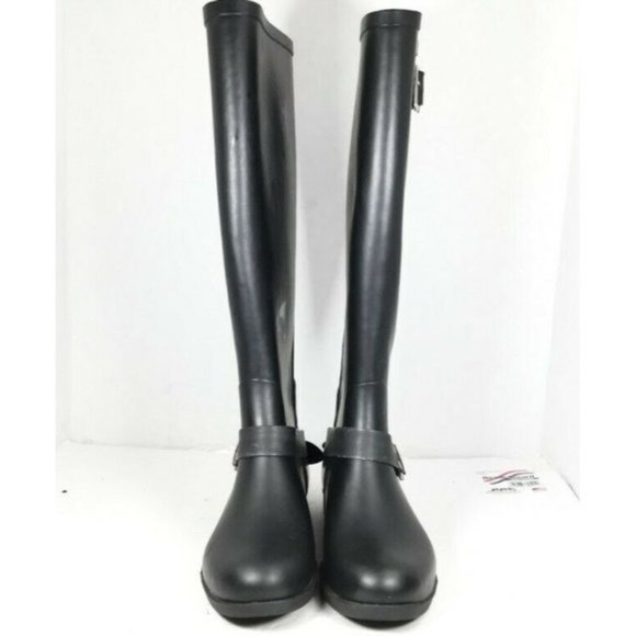 Steve Madden Tsunamii Rain Boots Black Size 5 - Picture 2 of 11